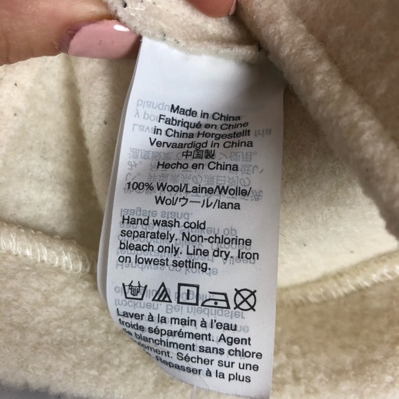 J. Crew Boiled Wool cream double breasted peacoat - Picture 6 of 8